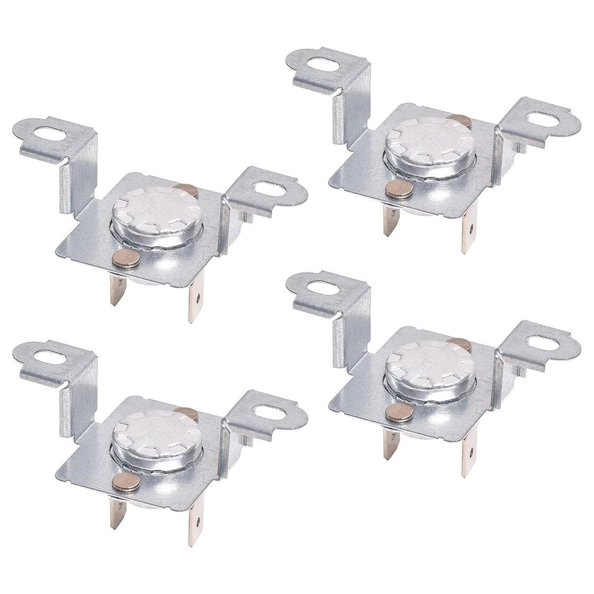 Set of four DC96-00887A dryer thermostat assembly brackets for Samsung and Kenmore dryers.