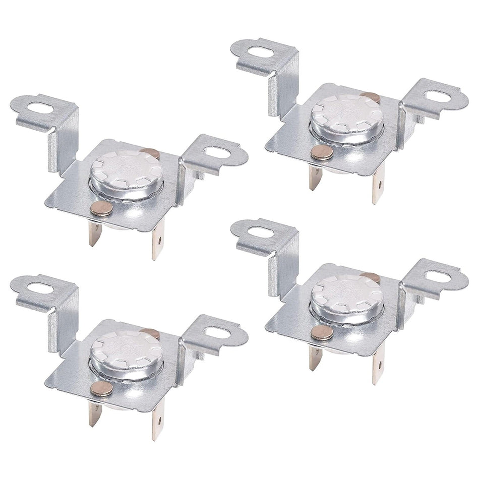 Set of four DC96-00887A dryer thermostat assembly brackets for Samsung and Kenmore dryers.
