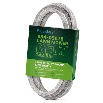 954-05078 replacement deck belt for 50-inch zero-turn mowers in BlueStars branded packaging.
