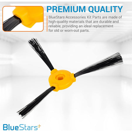 Single yellow side brush replacement for Deebot robotic vacuum cleaners with close-up detail.