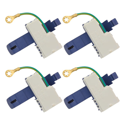 Pack of four 8318084 washer lid switches for Whirlpool, Kenmore, and Maytag washing machines.