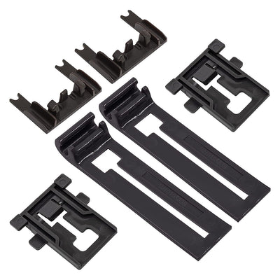 Dishwasher rack adjuster and clip-lock kit for Whirlpool, Kenmore, KitchenAid, and Jenn-Air dishwashers.