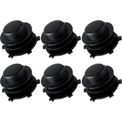 Set of 6 black trimmer head spool cap covers compatible with Stihl Autocut 25-2.