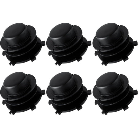 Set of 6 black trimmer head spool cap covers compatible with Stihl Autocut 25-2.