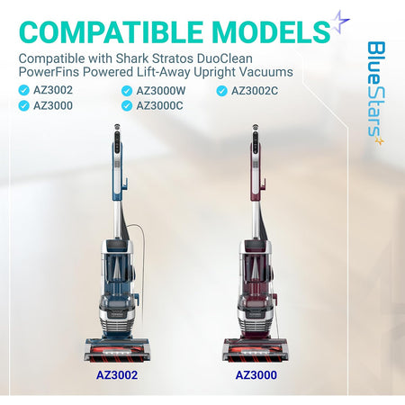AZ3002 AZ3000 Filter Replacement for Shark Stratos Upright Vacuum compatibility chart with two vacuum models