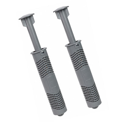 Two grey silver ion mineral sanitizer cartridges for Hot Springs spa hot tubs.