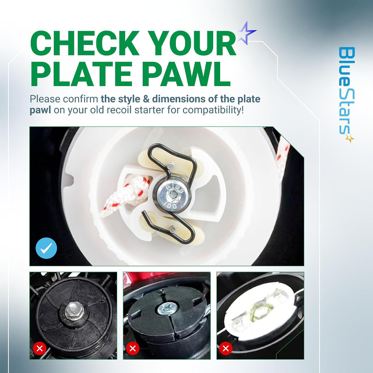 4283-190-4001 recoil pull starter showing plate pawl style and dimensions compatibility guide