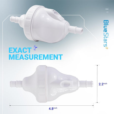 G52 backup valve replacement for Polaris pool cleaners showing 4.8-inch by 2.2-inch dimensions.