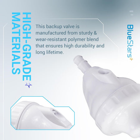 G52 backup valve replacement for Polaris pool cleaners, highlighting durable white polymer material construction.