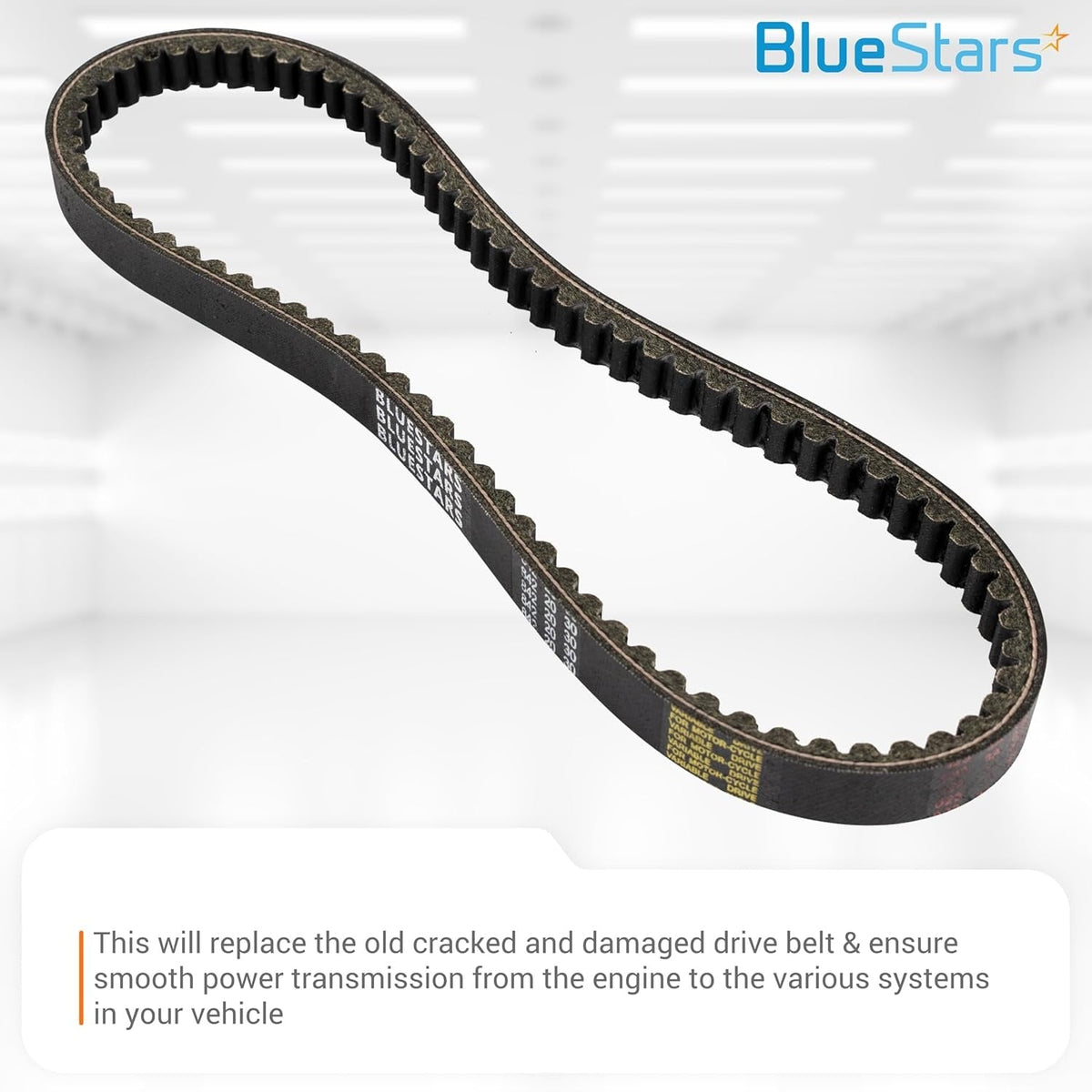 Black 842-20-30 racing CVT drive belt with cogged design for scooter engine power transmission.
