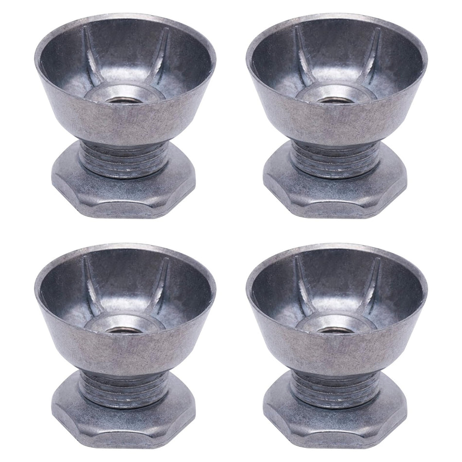 Set of four 8066184 dryer motor pulleys for Whirlpool, Kenmore, and Maytag dryers.