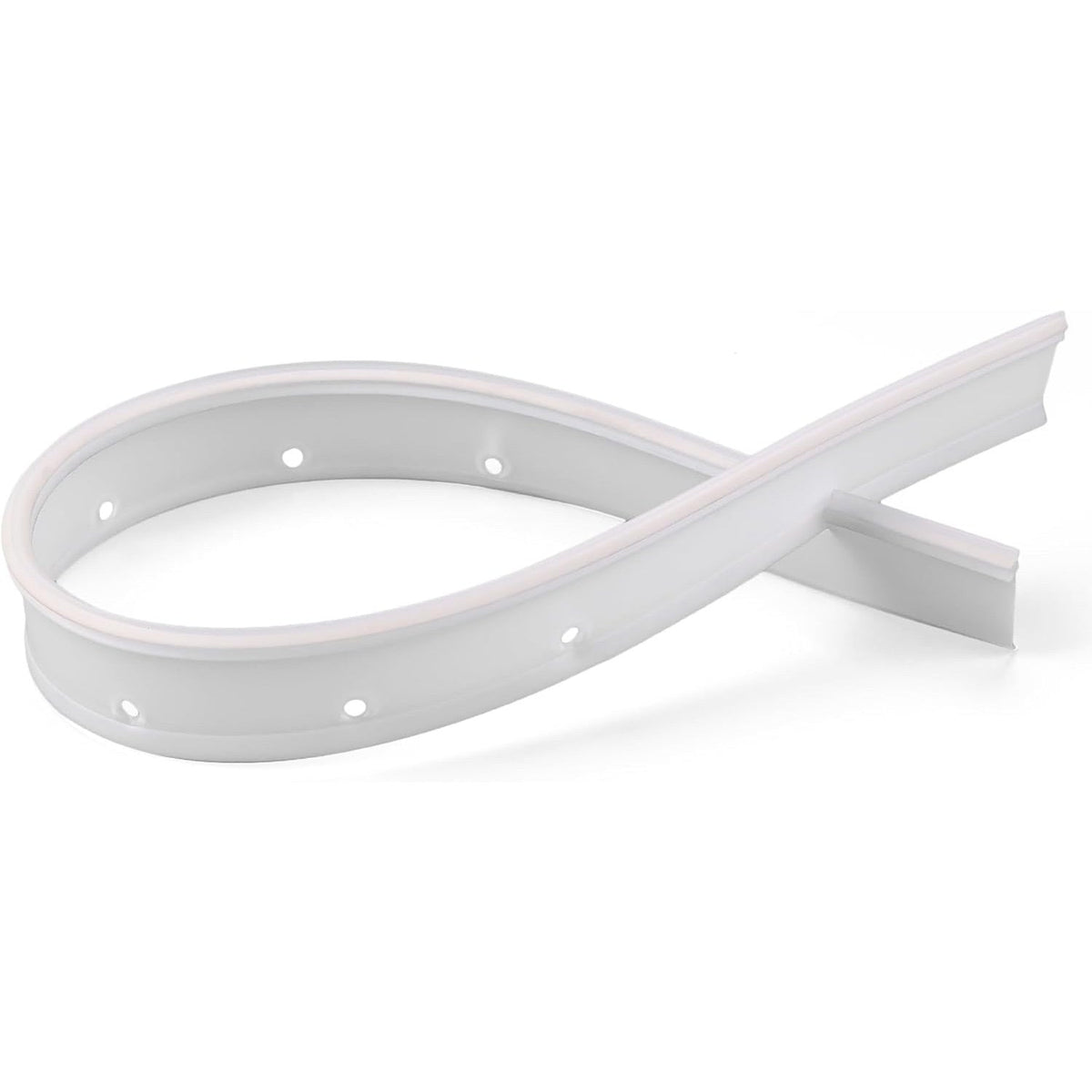 White dishwasher bottom door gasket replacement for Frigidaire and Kenmore models.