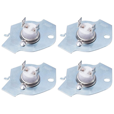 Set of four 3977393 dryer thermal fuses compatible with Whirlpool, Maytag, and Kenmore dryers.