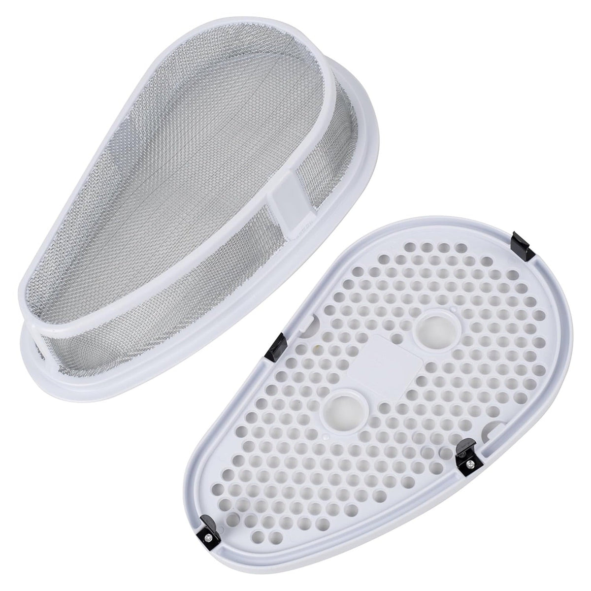 W10828351 dryer lint filter and cover with stainless steel mesh screen for Whirlpool and Kenmore dryers.