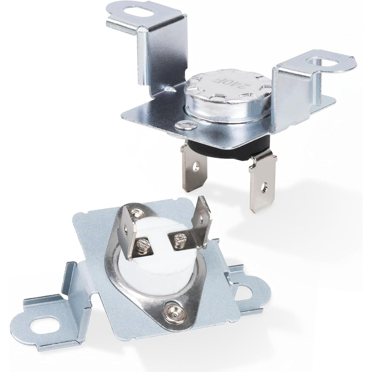 6931EL3003D & 6931EL3001B Dryer Thermostat Kit, showing two thermostat components on a white background