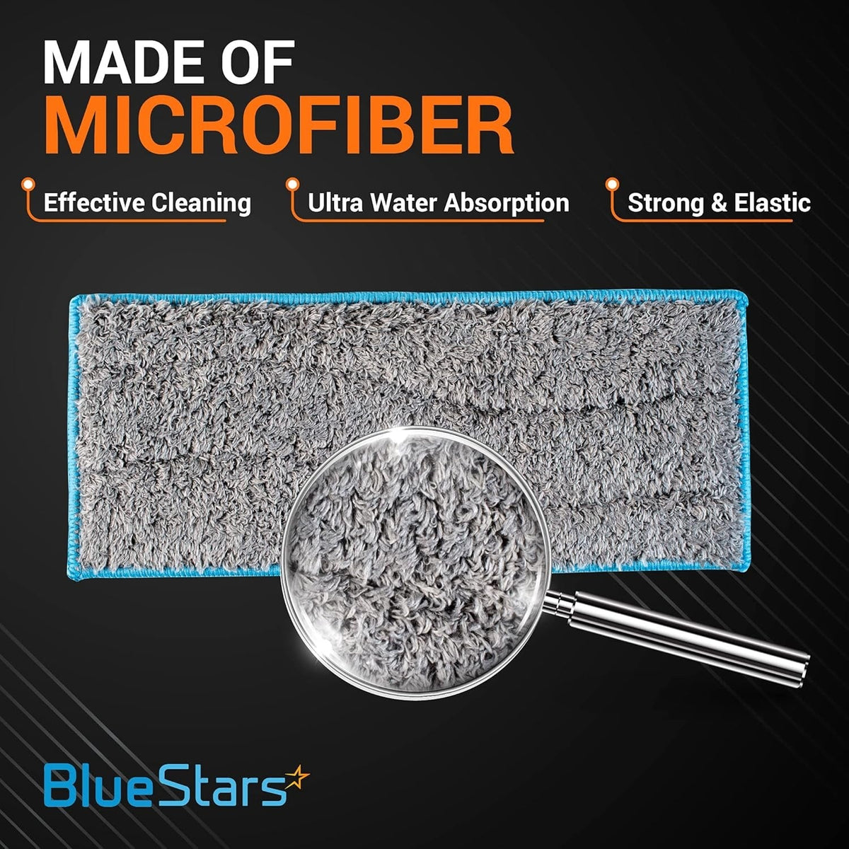 Close-up view of microfiber wet mopping pad texture for iRobot Braava Jet m6 robot mop.