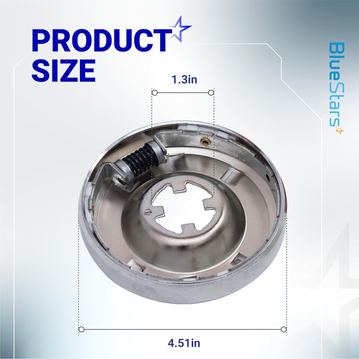 285785 Washer Clutch Kit Replacement, product size diagram showing clutch assembly with 4.51-inch and 1.3-inch dimensions