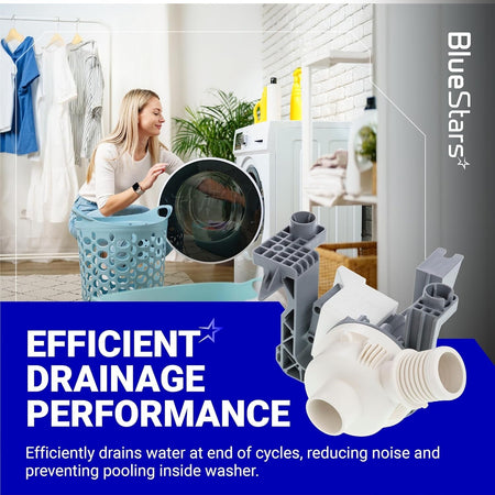 W11396717 washer drain pump replacement for Whirlpool, Kenmore, and Maytag washing machines.