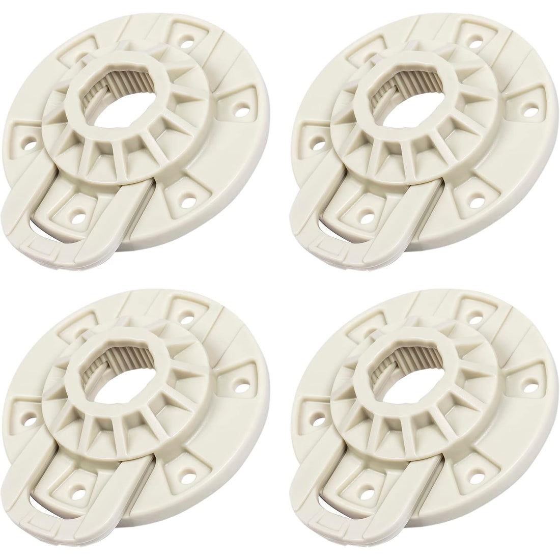 W10528947 Washer Basket Driven Hub Kit, four hub components shown in a 2x2 arrangement