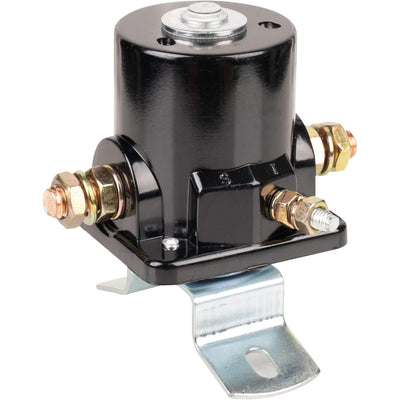12V 3-terminal starter solenoid relay for Ford 2N, 8N, and 9N tractors with mounting bracket.