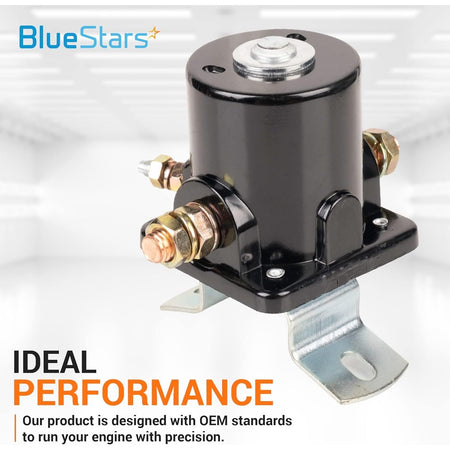 12V 3-terminal starter solenoid relay for Ford 2N, 8N, and 9N tractors with metal mounting bracket.