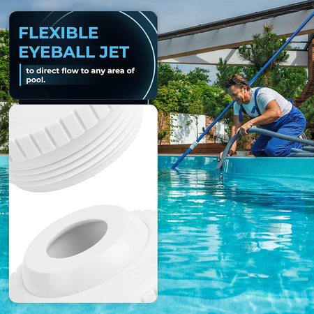 SP1419C pool spa directional flow hydrostream return with flexible eyeball jet for adjustable water circulation.