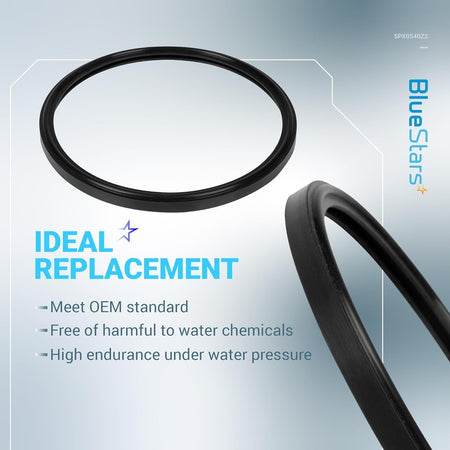 Black SPX0540Z2 replacement lens gasket for Hayward Astrolite underwater pool lights.