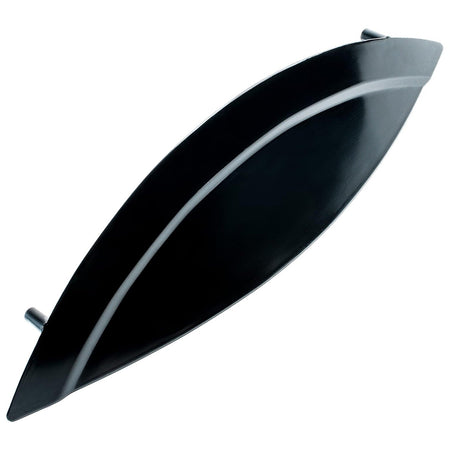 Black replacement washer door handle for Frigidaire and Kenmore washing machines.