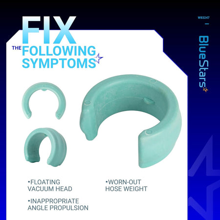 W83247 universal pool cleaner hose weights showing symptoms fixed including floating vacuum heads and worn-out weights.