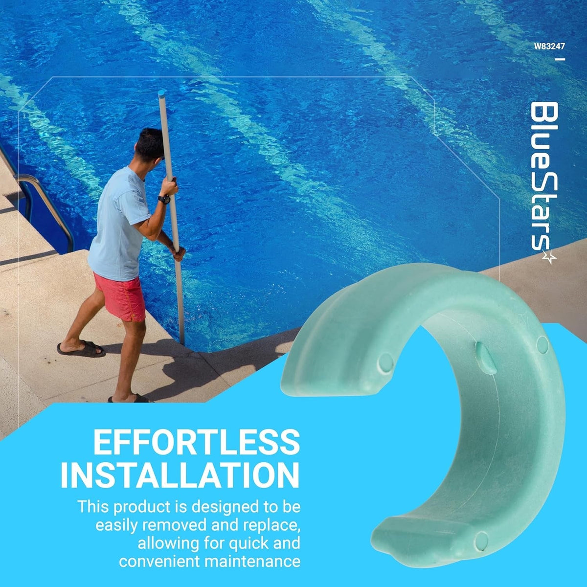 Close-up of W83247 universal pool cleaner hose weight for easy installation and maintenance.