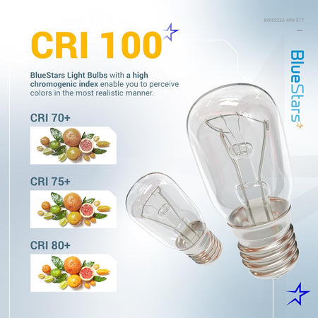 8206232A microwave oven bulb featuring high CRI 100 color rendering technology.