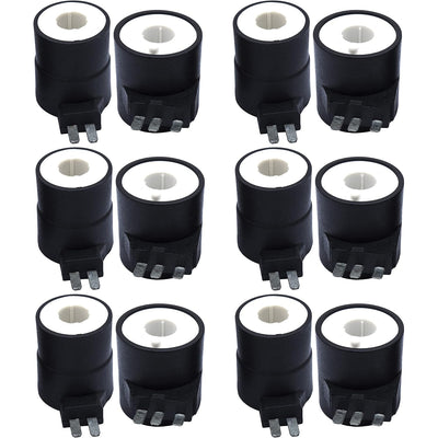 279834 Dryer Gas Valve Ignition Solenoid Coil Kit, six pairs of black coils with electrical terminals arranged in rows
