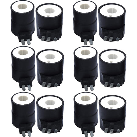279834 Dryer Gas Valve Ignition Solenoid Coil Kit, six pairs of black coils with electrical terminals arranged in rows