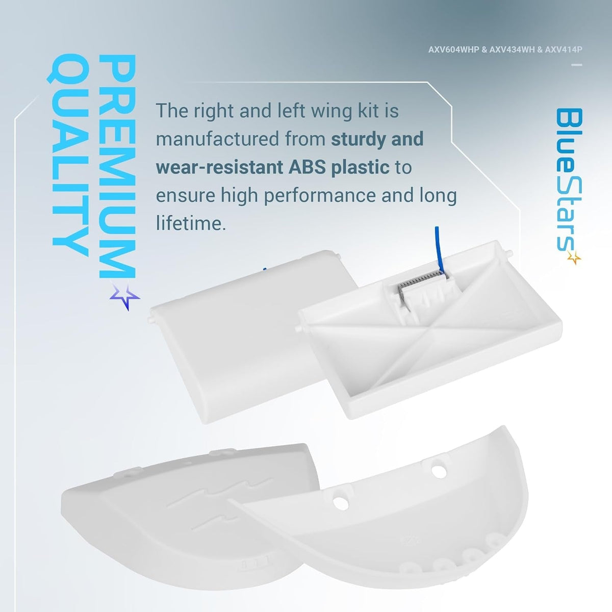 AXV604WHP wing kit replacement parts for Hayward automatic pool cleaners, showing white ABS plastic wing components.