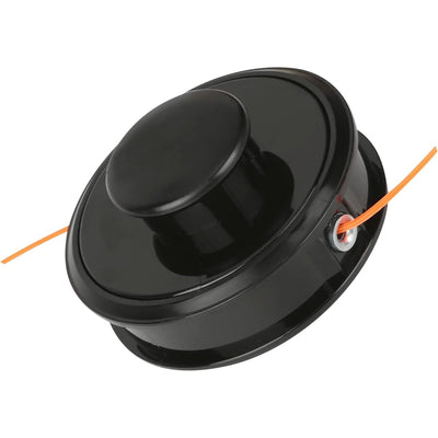21560070 black Echomatic trimmer head for Echo straight shaft trimmers with pre-installed 0.095 inch cutting line.