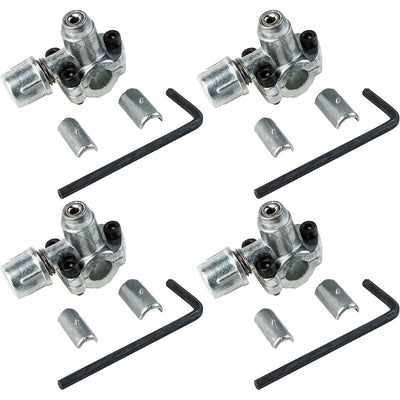 Pack of four BPV-31 bullet piercing valves for HVAC pipes with hex keys and mounting inserts.