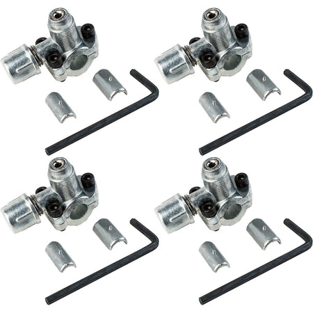 Pack of four BPV-31 bullet piercing valves for HVAC pipes with hex keys and mounting inserts.