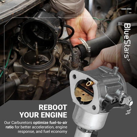 Replacement carburetor for Kawasaki FR691V and FS691V engines shown with installation context.