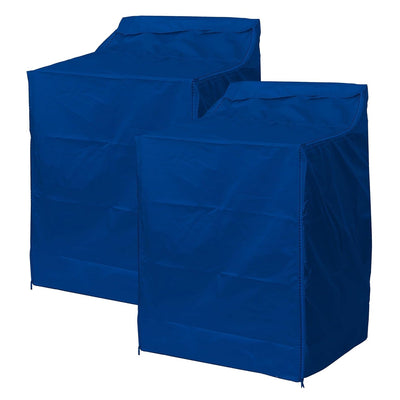 Two blue premium outdoor washing machine covers for top-load washers, 29x28x43 inches.