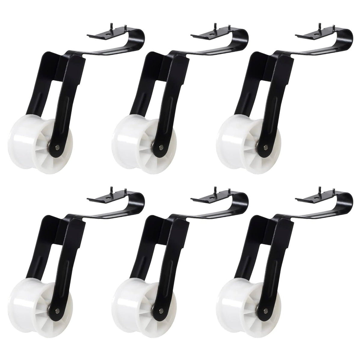 Pack of six 691366 dryer idler pulley assemblies for Whirlpool, Kenmore, and Maytag dryers.