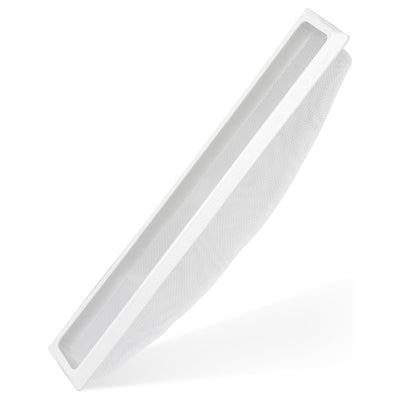 White dryer lint filter screen replacement for Frigidaire, Crosley, and Electrolux dryers.