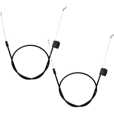 Two 946-0957 engine zone control cables for MTD, Troy-Bilt, Craftsman, and Cub Cadet lawn mowers.