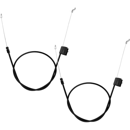 Two 946-0957 engine zone control cables for MTD, Troy-Bilt, Craftsman, and Cub Cadet lawn mowers.