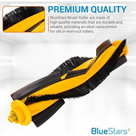 Single main brush roller replacement for Ecovacs Deebot robot vacuums with close-up detail view.