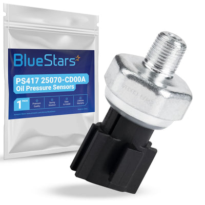 PS417 25070-CD00A oil pressure sensor switch with its BlueStars branded packaging.