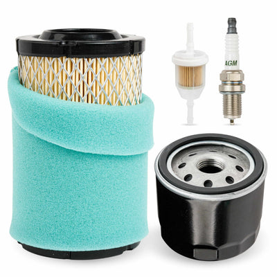 Kohler 5400 series maintenance kit including air filter, oil filter, fuel filter, and spark plug.