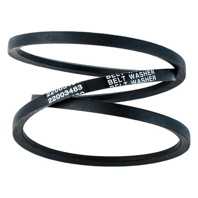Black 22003483 washer drive belt replacement for Maytag and Jenn-Air washing machines.