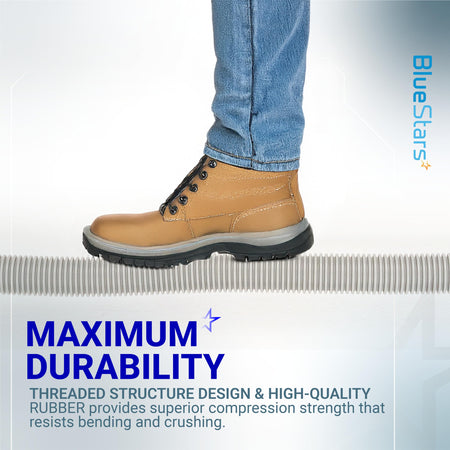 AEM73732901 washer drain hose demonstrating high durability and crush resistance under a work boot.