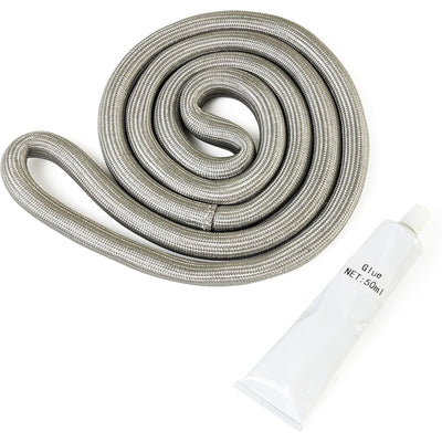 W10861521 dryer door seal coiled with a 50ml tube of adhesive glue.
