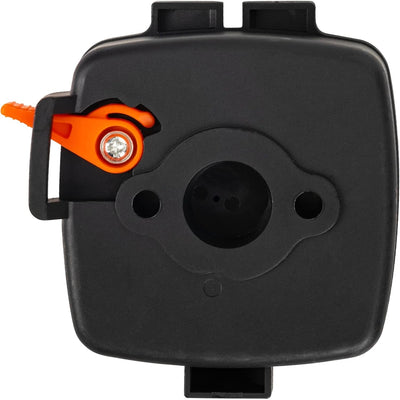 Black air cleaner case assembly for Echo and Shindaiwa trimmers with orange choke lever.